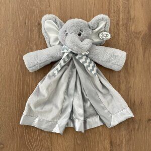 Bearington Collection Baby Lovey Blanket Elephant Lil’ Spout Gray Snuggler Plush